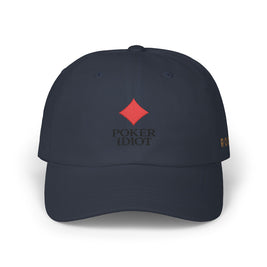Poker Idiot Dad Cap – Diamond Logo / “ROCK” Side Embroidery – Tight Poker Player Hat