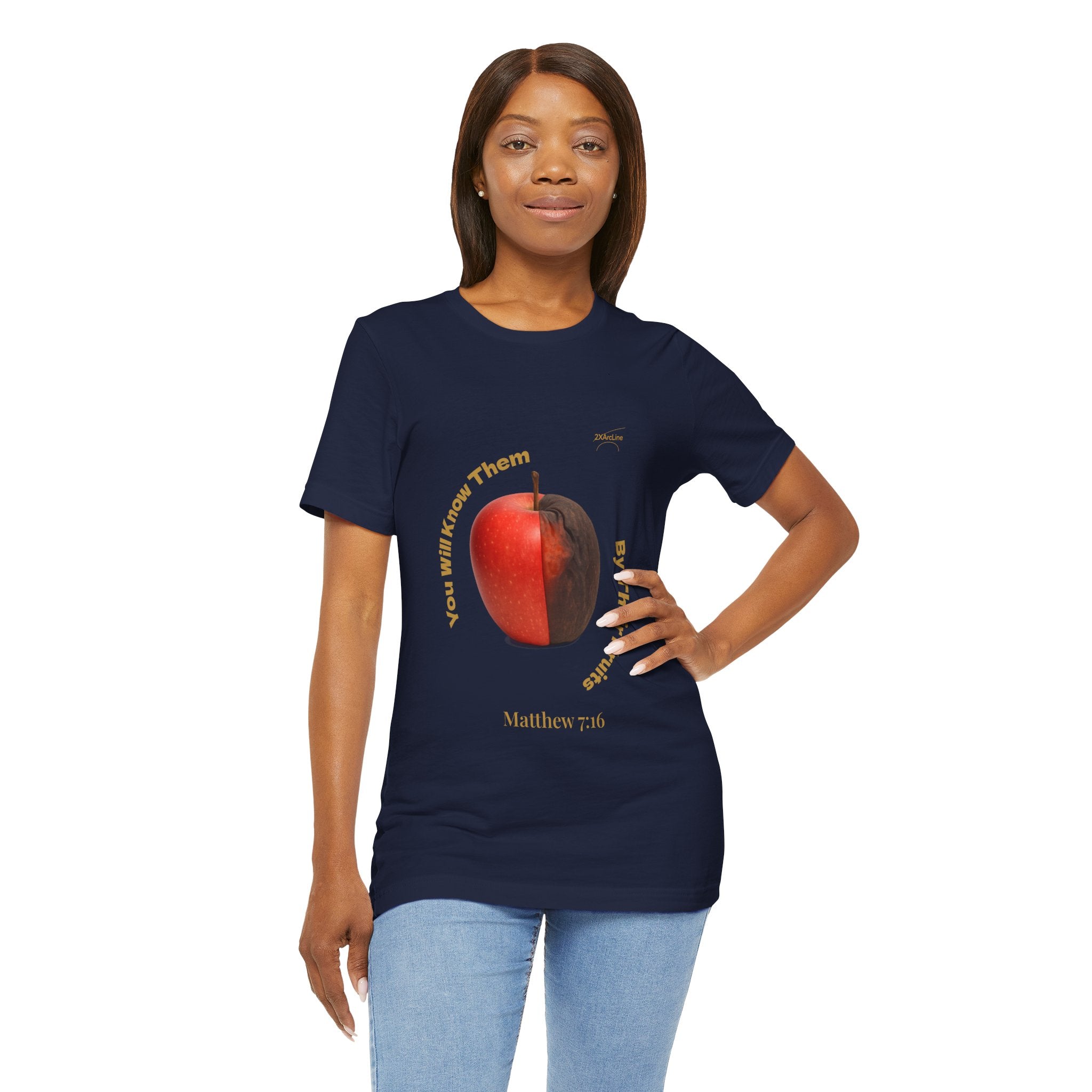 Matthew 7:16 “By Their Fruits” Tee/Bible verse
