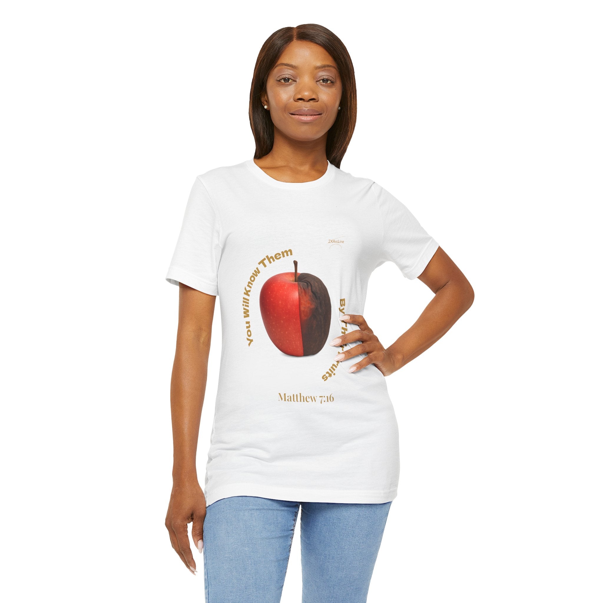 Matthew 7:16 “By Their Fruits” Tee/Bible verse