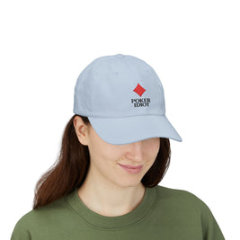 Poker Idiot Dad Cap – Diamond Logo / “WHALE” Side Embroidery – High Roller Poker Streetwear Hat