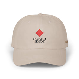 Poker Idiot Dad Cap – Diamond Logo / “DONKEY” Side Embroidery – Poker Humor Streetwear Hat