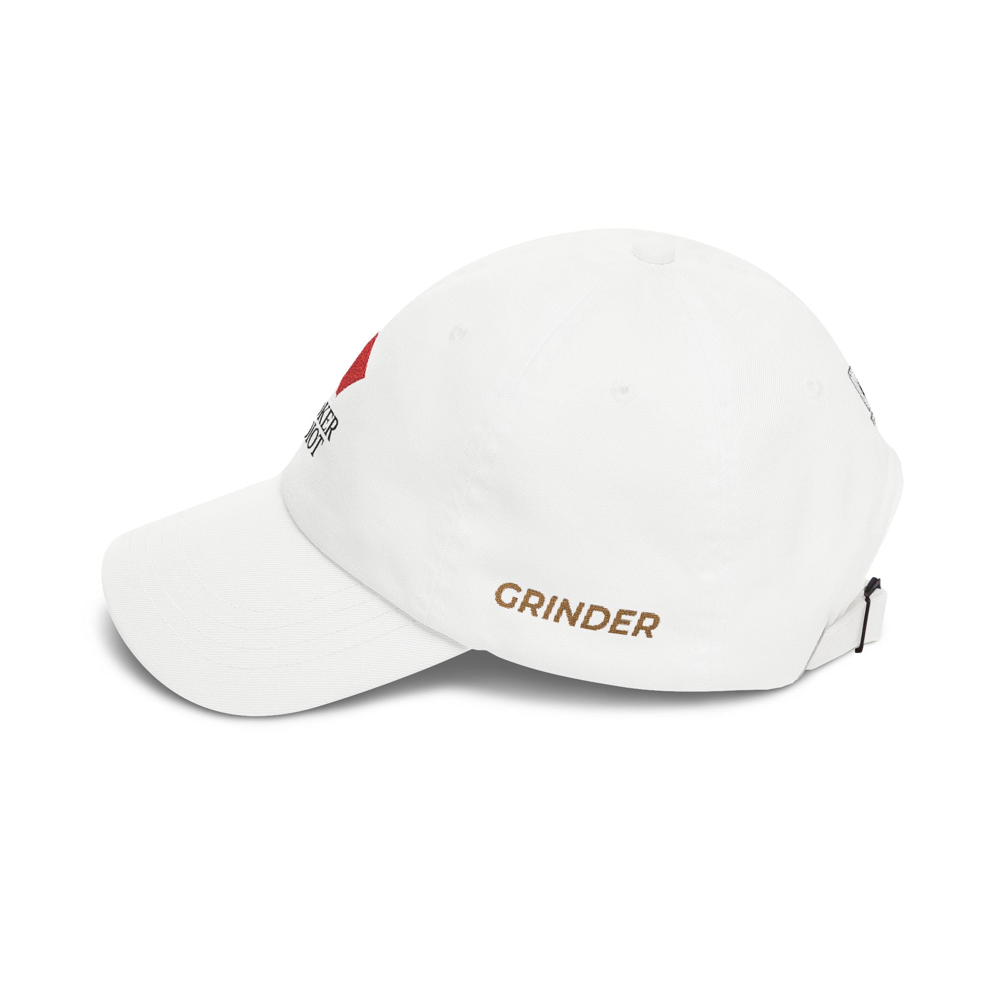 Poker Idiot Dad Cap – Diamond Logo / “GRINDER” Side Embroidery – Poker Player Hat