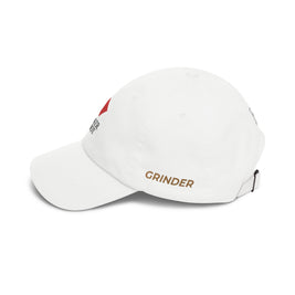 Poker Idiot Dad Cap – Diamond Logo / “GRINDER” Side Embroidery – Poker Player Hat