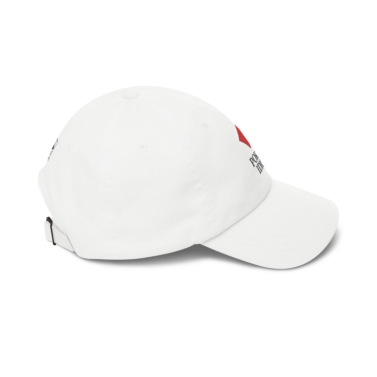 Poker Idiot Dad Cap – Diamond Logo / “FISH” Side Embroidery – Minimal Poker Streetwear