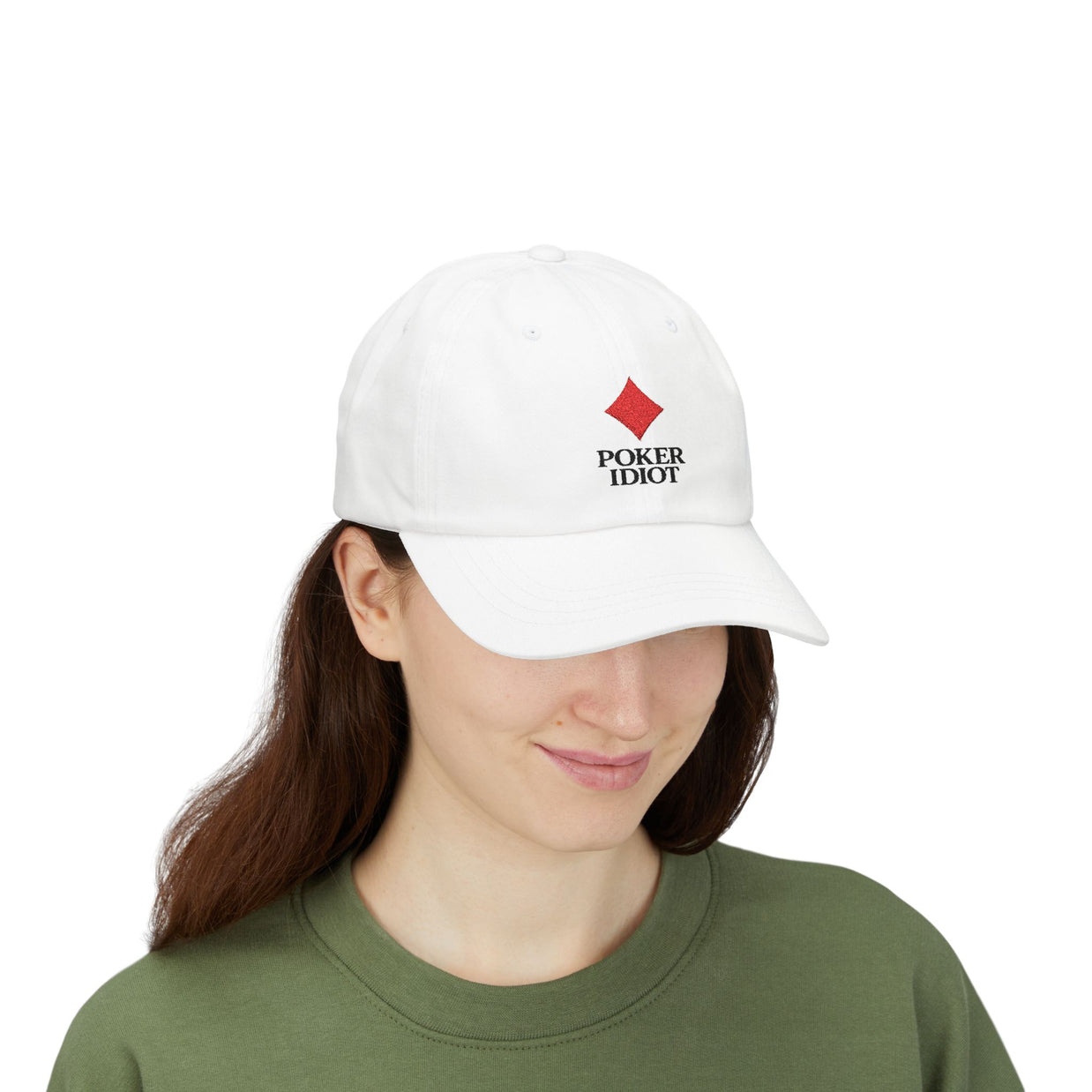 Poker Idiot Dad Cap – Diamond Logo / “NIT” Side Embroidery – Poker Streetwear Hat