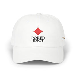 Poker Idiot Dad Cap – Diamond Logo / “FISH” Side Embroidery – Minimal Poker Streetwear