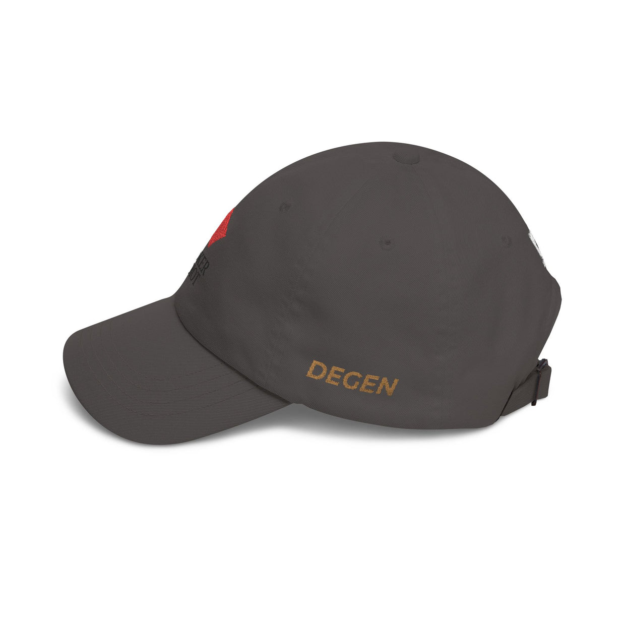 Poker Idiot Dad Cap – Diamond Logo / “DEGEN” Side Embroidery – Poker & Gambling Streetwear Hat