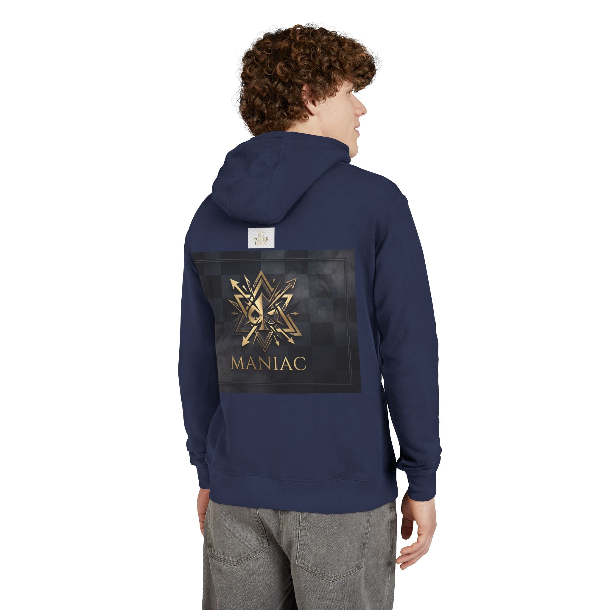 MANIAC — Geometric Gold Poker Hoodie