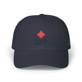 Poker Idiot Dad Cap – Diamond Logo / “Short Stacker” Side Embroidery – Poker Hat