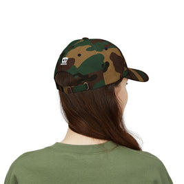 Poker Idiot Dad Cap – Diamond Logo / “FISH” Side Embroidery – Minimal Poker Streetwear