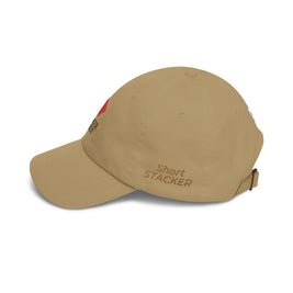 Poker Idiot Dad Cap – Diamond Logo / “Short Stacker” Side Embroidery – Poker Hat